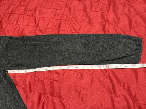 Apt 9 Sweater Size Large Gray Paisley Layered Womens L Split Back Knit Top - Picture 10 of 11