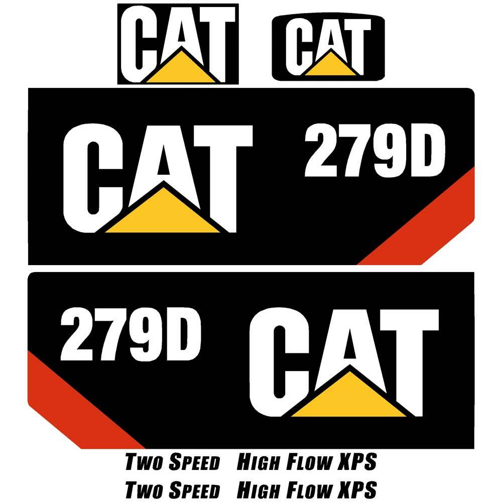 Kit Adesivi Decals Per Skid Steer Loader 246C - Set Laminato Di Riproduzione Aftermarket