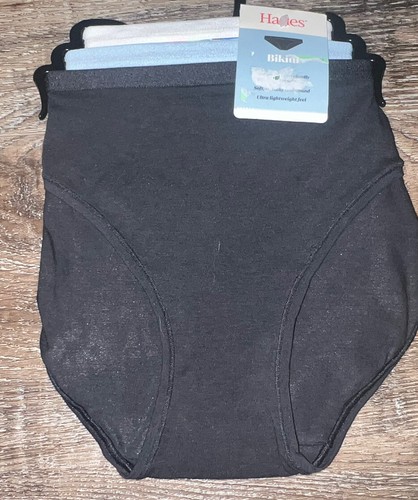 Hanes ~ 3-Pair Women's Bikini Underwear Panties Cotton Modal Blend ~ XL