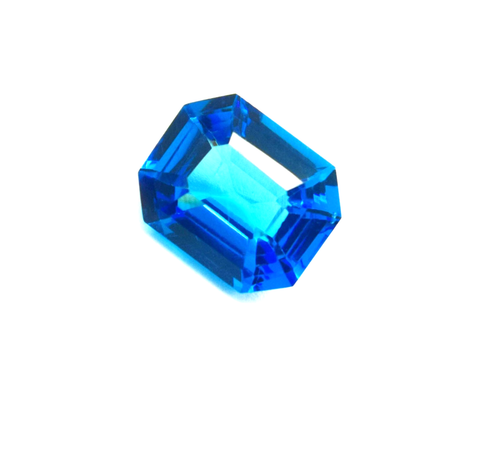 10 CT Genuine Brazilian Indicolite Blue Tourmaline Emerald Cut Loose Gemstone - Picture 4 of 9