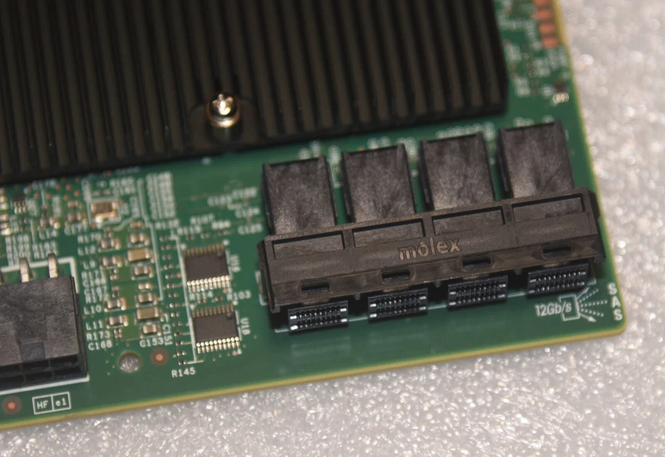 LSI SAS 9300-16I 12GB/S HBA BUS ADAPTADOR TARJETA IT Modo 4*SFF-8643 SATA Cable EE. UU. Foto 4 de 4