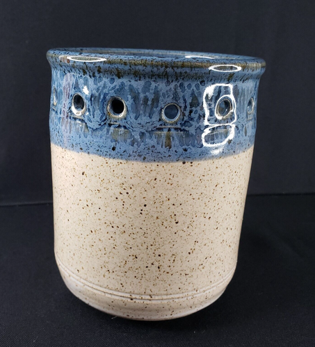 Billie Creek Clay Pottery Utensil Holder Country Handmade B18-1369 - 第 1/4 張圖片