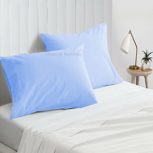 Impresionante juego de funda de almohada de 2 piezas algodón egipcio 1000TC colores lisos (20 pulgadas x 40 pulgadas) - Imagen 99 de 126