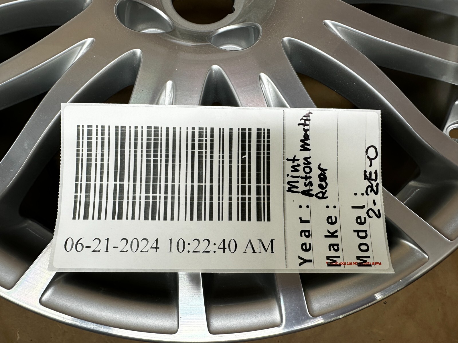 MINT 2004-2012 ASTON MARTIN DB9 REAR 20 SPOKE WHEEL RIM 19X9.5 OEM 9G43-1007-GA