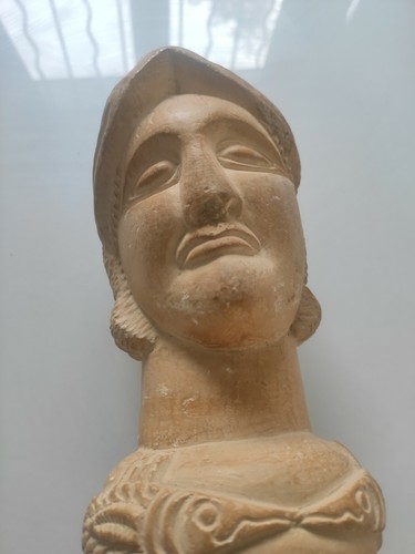 WOMAN BUST IN STONE. GREECE STATUE SCULPTURE BUSTE FEMME EN PIERRE GRECE - Picture 3 of 11