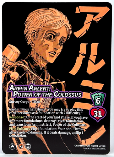 ARMIN ARLERT COLOSSUS 2025 Universus Attack on Titan Apocalypse Character 2/189 - Picture 2 of 2