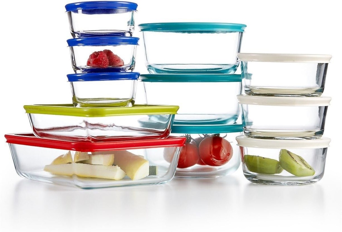 22-Piece Kitchen Food Storage Set – Airtight Glass Containers for