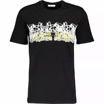 VERSACE COLLECTION MEN S BLACK GRAPHIC CREWNECK T-SHIRT Size S