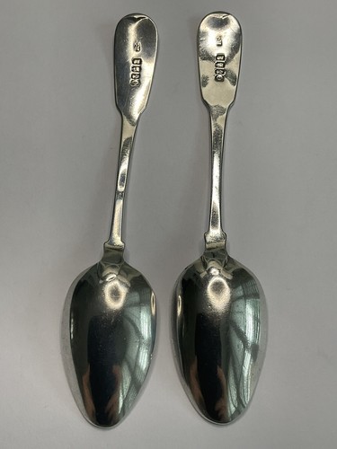 Beautiful Pair of Irish Solid Silver Teaspoons by Richard Sawyer Dublin 1810 - Picture 12 of 15