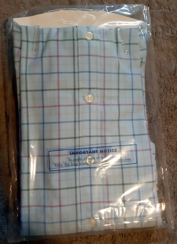 Joseph Turner Yorkshire Shirt 15.5. 33R  100% Pure Cotton Blues Olive & Lilac - Picture 4 of 4