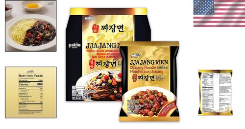 Delicious No MSG Jjajangmen Noodles 16-Pack - Perfect for Fast Easy Meals - Picture 2 of 9