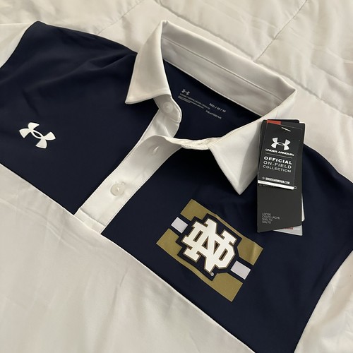 Notre Dame Fighting Irish Under Armour Loose HeatGear Polo - Medium | On-Field - Picture 2 of 7