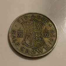 1950 GREAT BRITAIN HALF CROWN COIN  HALFCROWN COIN