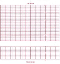 ECG Paper 130X120X250 Sheets RED GRID Z-FOLD (Works for BISTOS, BT300,  PK 10