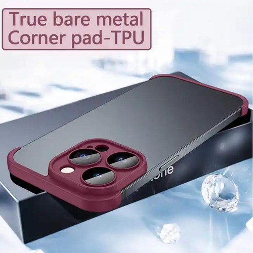 Case for iphone 15 Pro/15 Pro Max Frameless Bumper Protector Glass Cover N7 M9B8 - Picture 13 of 23