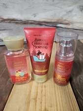 Bath & Body Works Bright Christmas Morning Mini Travel Set Shower Gel Cream Mist