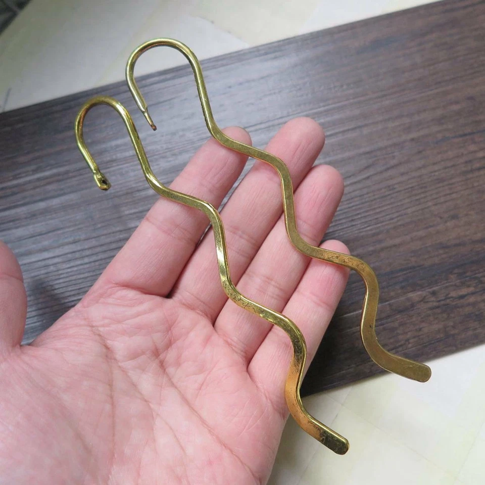 5 Stück Antik Gold Mit Öse Metall Lesezeichen - Gebogen 15cm