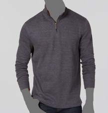  55 Club Room Men's Gray Cotton 1/4-Zip Sweatshirt Sweater Size M