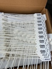 2023 Cintas Dated Fire Extinguisher Tamper Seals, Zip Ties - White (Lot of 500)