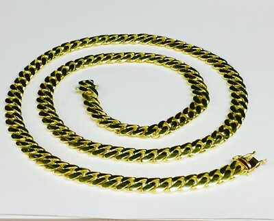 14k Yellow Gold Solid Miami Cuban Curb Link 26 14k Yellow Gold Solid Miami Cuban Curb Link 26