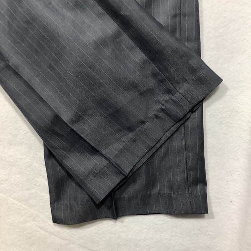 Pantalón clásico Arrow corte recto 46L para hombre 34x34 frente plano gris rayas nuevo con etiquetas - Imagen 6 de 10