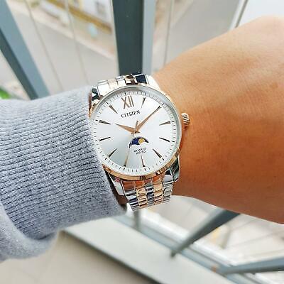 Citizen AK5006-58A Quartz Analog Moon Phase Stainless Steel ...