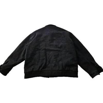 46美品90s allegri Typewriter Cotton Bomber Vintage Arpeggio Mens Medium Tartan Check Wool Bomber Jacket, 42