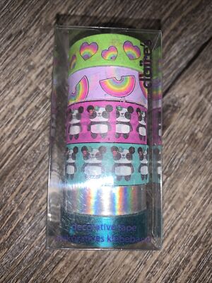Claire s Purple Blue Panda rainbow Heart decorative washi tape arts craft