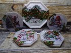 All hearts come home for Christmas tray and 4 snowman coasters 
