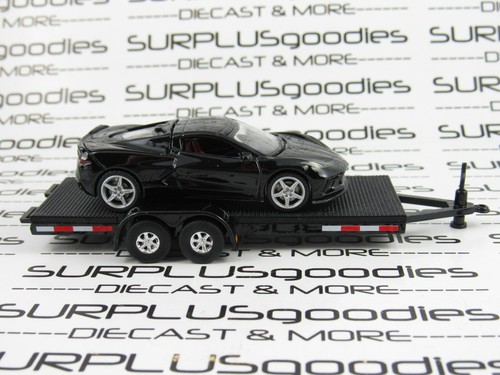 Auto World LOOSE Track Day: Black 2020 CHEVROLET CORVETTE STINGRAY w/Car Trailer - Picture 5 of 9