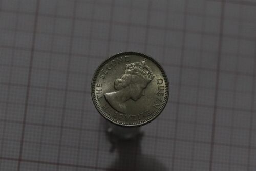 🧠🇸🇨 SEYCHELLES 25 CENTS 1954 HIGH GRADE LACQUERED B63 #6519 - Picture 2 of 2