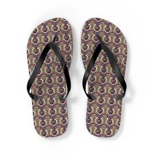 Psychedelic Coffee Pattern Flip Flops