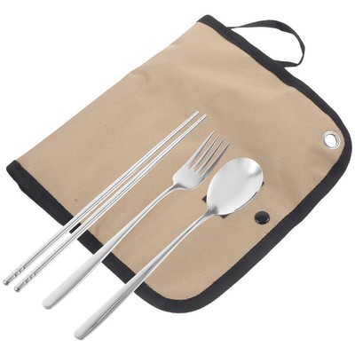  Camp Mess Kit Cutlery Set Camping Cookware Accessories Travel