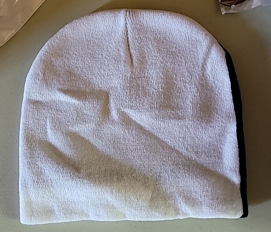 Black and White Butterfly Beanie Hat, toboggan, apparel, Nature Themed - Picture 2 of 3