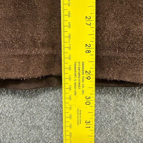 VTG Le Collezioni Structure Leather Jacket Mens L Brown Bomber Genuine Suede 90s - Picture 16 of 17