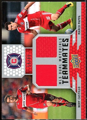 Nery Castillo/Marco Pappa Card 2011 Upper Deck MLS Teamates Dual Materials #CP