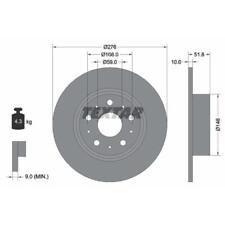 TEXTAR 2x Bremsscheibe hinten Ø276 Voll für Alfa Romeo 166 936_ 3.0 V6 24V 2.5