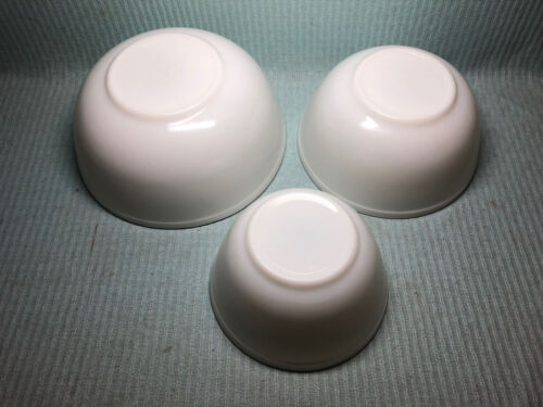 3er Set PYREX Nesting Mischschalen schlichtweiß # 402 403 404 EC - Bild 2 von 4