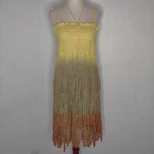 NWOT Raga Women's Yellow/Green/Crochet Dress Size Small