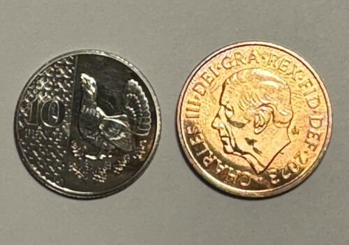 Münze Unikat King Charles 10 Pence / 2 Pence Version - Nahaufnahme Zaubertrick - Bild 3 von 3