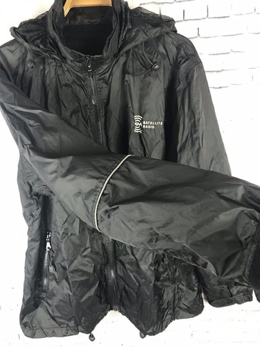 Chaqueta cortavientos grande para hombre XM Radio M3M Gear negra (A97) - Imagen 4 de 12