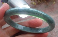 Video Certified Green Natural A JADE JADEITE Circle Bangle Bracelet 57mm 104967