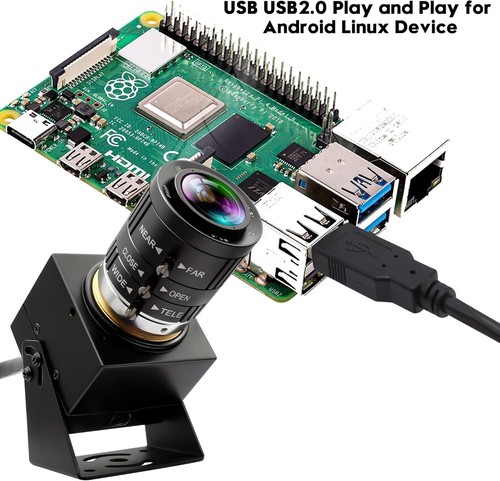 ELP 50fps USB Camera Global Shutter 5MP Webcam 3.6-10mm 3X Manual £230RRP! - Photo 4/10