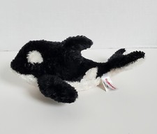 Aurora Orca Plush Black White WHALE Stuffed Animal 9" Marine Animal Wildlife