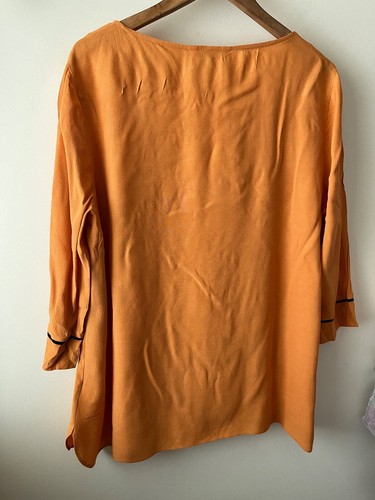 Next Top Size 16 New Orange 3/4 Sleeve Blouse Formal City Chic Stylish Modern - Picture 12 of 14