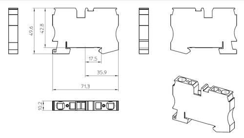 1pc ST10 3036136 ST 10-PE - Ground terminal PHOENIX - Picture 2 of 2