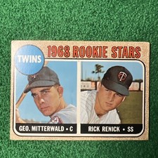 1968 Topps - 1968 Rookie Stars #301 George Mitterwald, Rick Renick (RC)