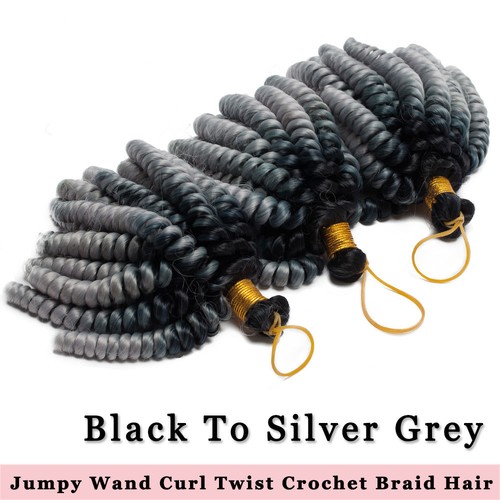 US Jumpy Wand Bounce Spiral Curly Hair Extensions Twist Crochet Braids Synthetic - Picture 19 of 24