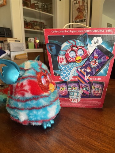 Furby Christmas Boom Red White Blue Interactive Metallic Tie Dye Working 2012 - Picture 4 of 24