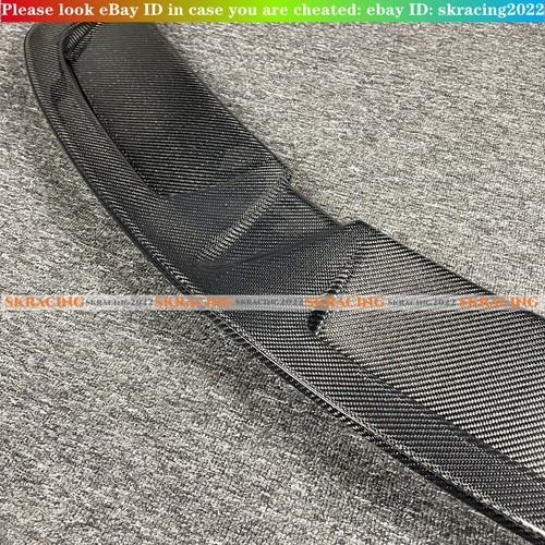 Fit For 2020-2023 Tesla Model Y Real Carbon Fiber Rear Trunk Lid Spoiler Wing 1X - Picture 20 of 23
